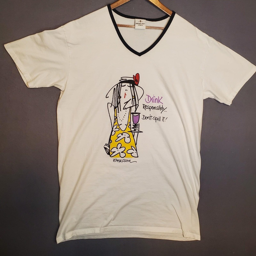 VTG EMERSON STREET Sleepshirt "Drink Responsiby...Don't Spill It" OSFM Nightgown